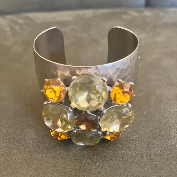 Vintage 1980’s Gerard Yosca Gem Cuff - Picture 1 of 8
